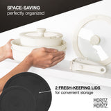 15-Piece Cast Aluminum Pot and Pan Set with Removable Handles
