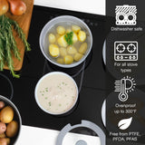 15-Piece Cast Aluminum Pot and Pan Set with Removable Handles