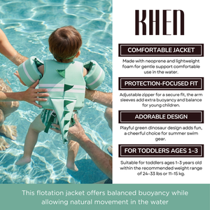 Floating Jackets with Sleeves for pool or Beach | 1-3 Years | Dinosaur