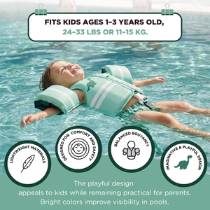 Floating Jackets with Sleeves for pool or Beach | 1-3 Years | Dinosaur