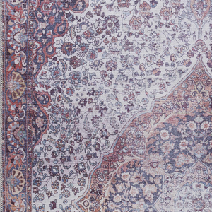 Red Cael Tumble Dry Washable Rug - Promo