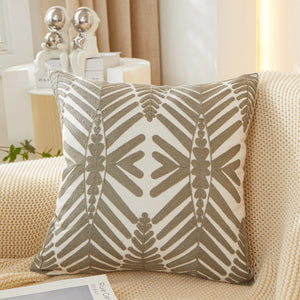 Textured Cotton Blend Square Throw Pillow  (With 450g Insert) size 18"x18" pack of one
