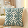 Textured Cotton Blend leaf tropical design Throw Pillow (With insert) size 18"x18"
