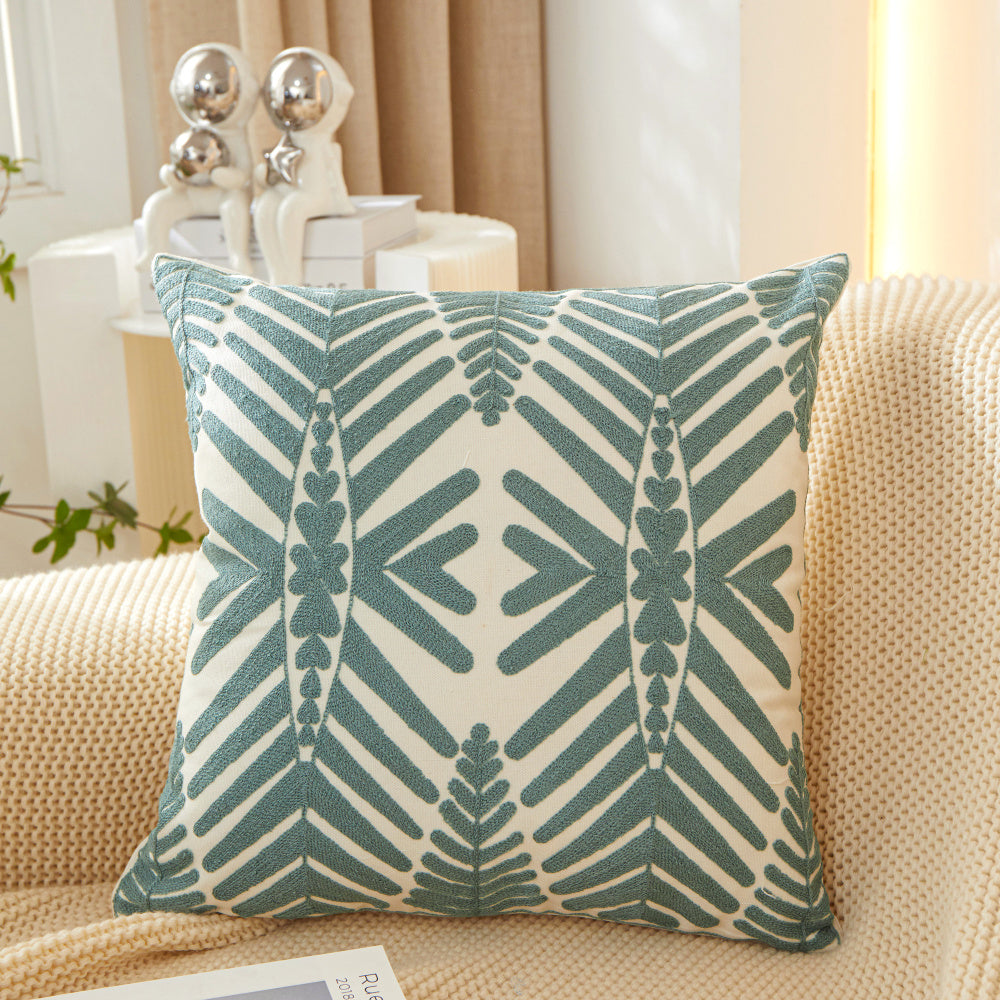 Textured Cotton Blend Square Throw Pillow  (With 450g Insert) size 18"x18" pack of one