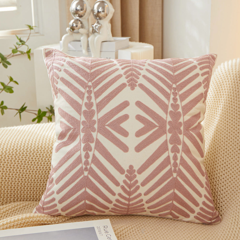 Textured Cotton Blend Square Throw Pillow  (With 450g Insert) size 18"x18" pack of one