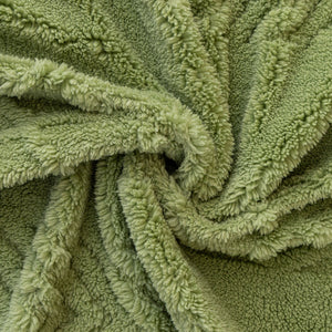 Plush Sherpa Fleece Sofa Cover with 3D Cable Knit Texture, Soft Cozy Throw Blanket