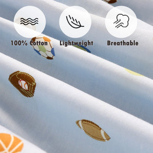 3 Piece Crib/Toddler Cotton Fitted Sheets Colorful Blue Red Sports Boats Transportation Car Signs