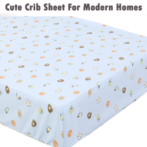 3 Piece Crib/Toddler Cotton Fitted Sheets Colorful Blue Red Sports Boats Transportation Car Signs
