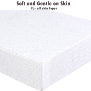 3 Piece Crib/Toddler Cotton Fitted Sheets Pastel Pink Purple Butterfly Floral Blossoms