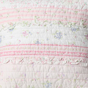 Romantic Chic Lace Ruffle Pink Real Patchwork Square Decor Throw Pillow