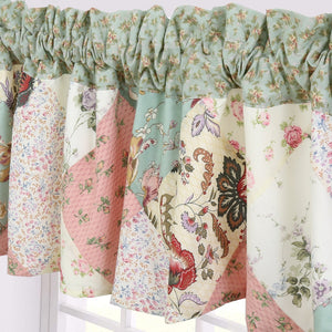 Grace Celadon Real Patchwork Embroidered Scalloped Edge Cotton Reversible Quilt Bedding Set