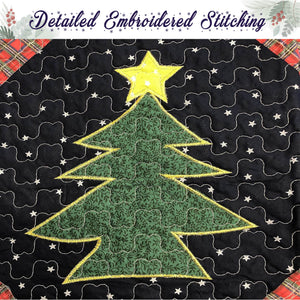 Christmas Cabin Night Reversible Quilt Bedding Set