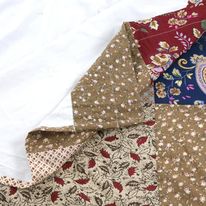 Hyler Sanders Floral Paisley Real Patchwork 3-Piece Cotton Reversible Quilt Bedding Set