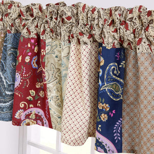 Hyler Sanders Floral Paisley Patchwork Window Valance