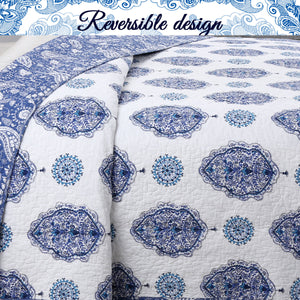 Hittle Cotton 3-Piece Reversible Quilt Bedding Set