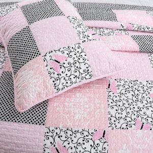 Lovett Real Patchwork Cotton Reversible Quilt Bedding Set