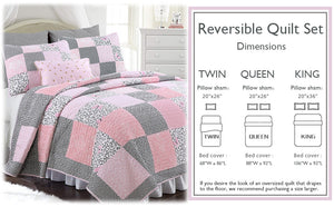 Lovett Real Patchwork Cotton Reversible Quilt Bedding Set