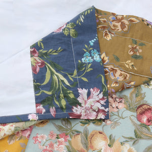 Ryleigh Floral Real Patchwork Country Garden Fall Flowers Paisley 3-Piece Cotton Reversible Quilt Bedding Set
