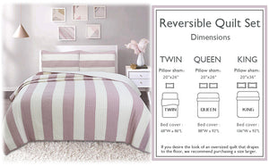 Josie Taro 3-Piece Cotton Reversible Quilt Bedding Set