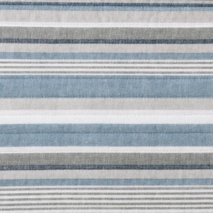 100-Percent Cotton Blue White Grey Nautical Stripes 4 Piece Daybed Cover Set