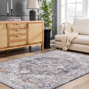 Ivria Navy & Rust Area Rug