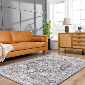 Ivria Navy & Rust Area Rug