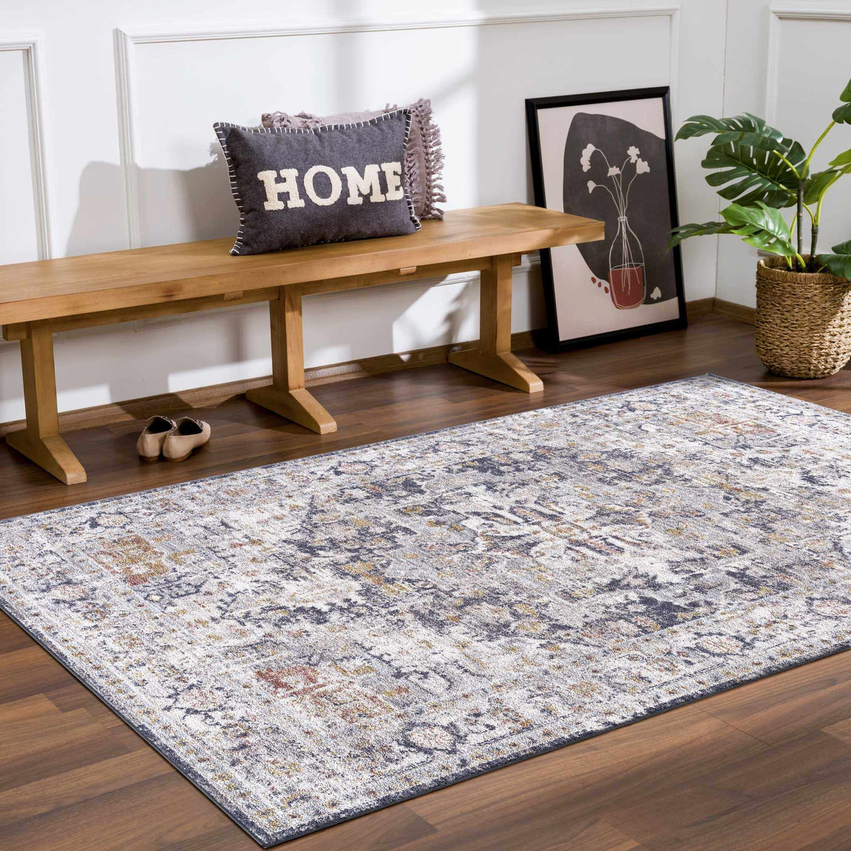 Ivria Navy & Rust Area Rug