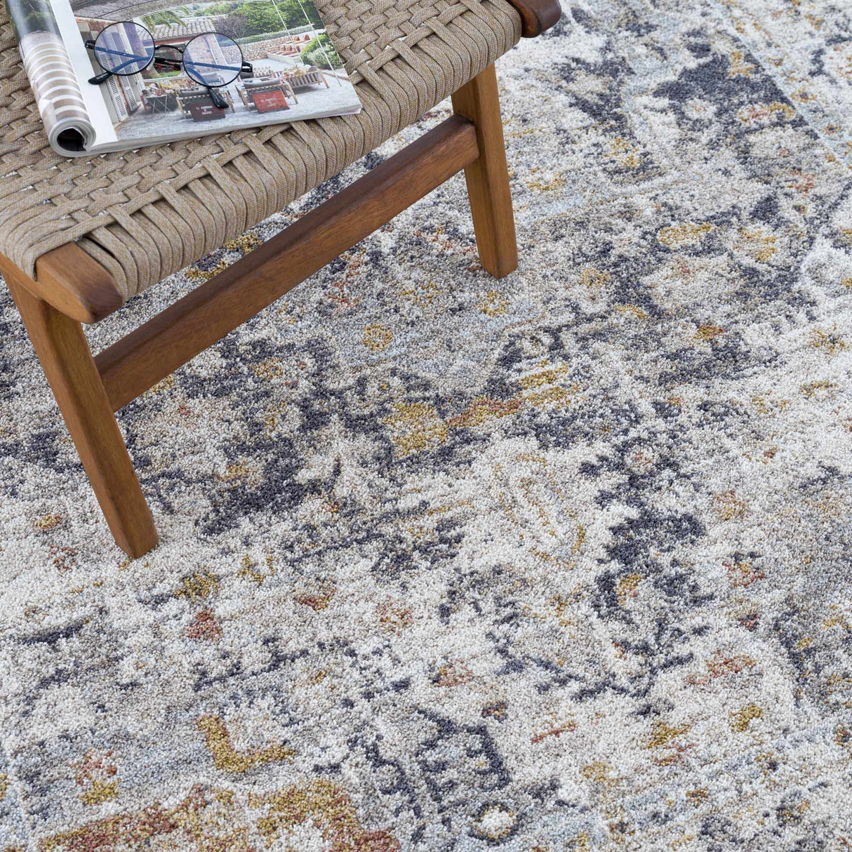 Ivria Navy & Rust Area Rug