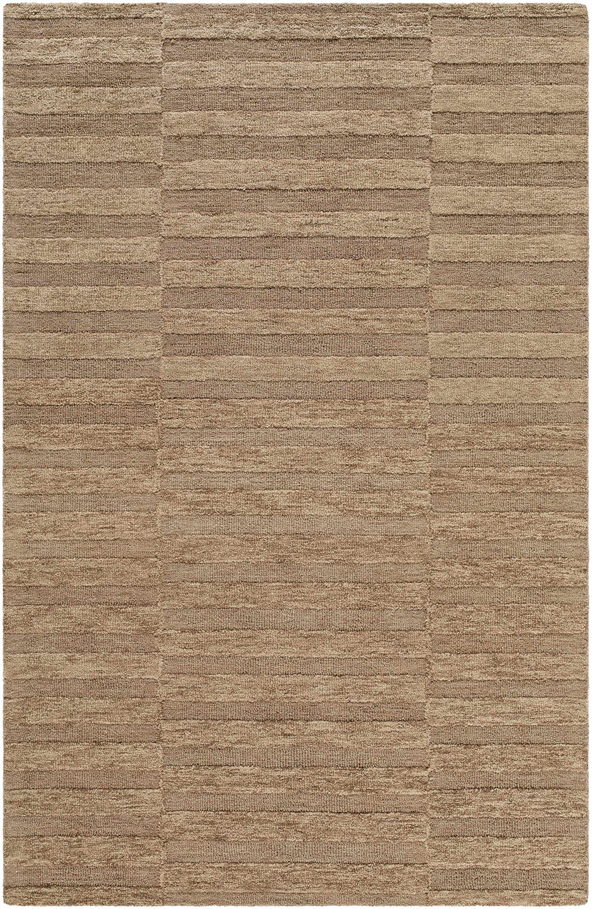 Idaho Broken-Striped Brown Area Rug