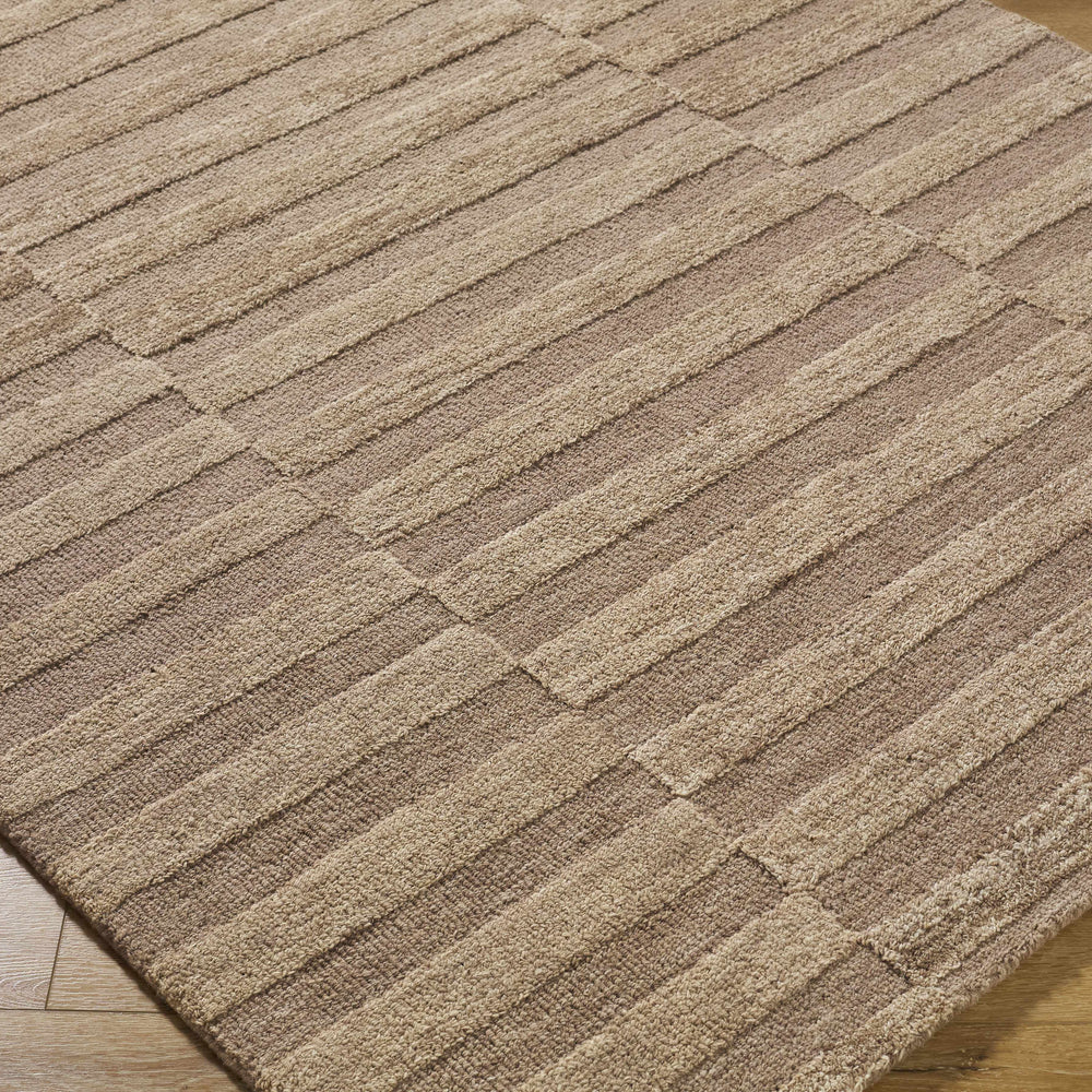 Idaho Broken-Striped Brown Area Rug