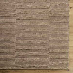 Idaho Broken-Striped Brown Area Rug