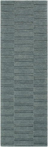 Idaho Broken-Stiped Petrol Blue Area Rug