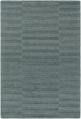 Idaho Broken-Stiped Petrol Blue Area Rug