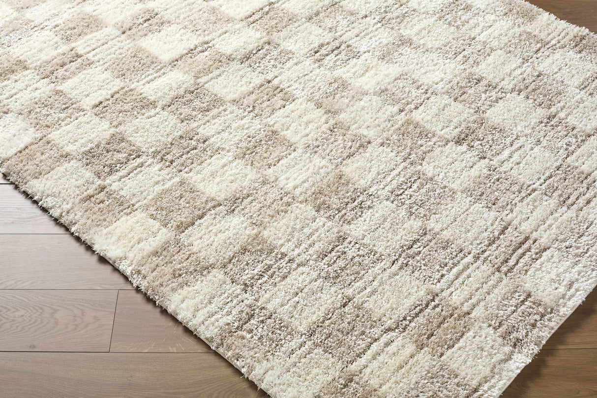Belita Beige Luxe Shag Area Rug