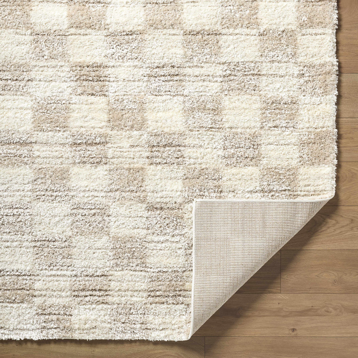 Belita Beige Luxe Shag Area Rug