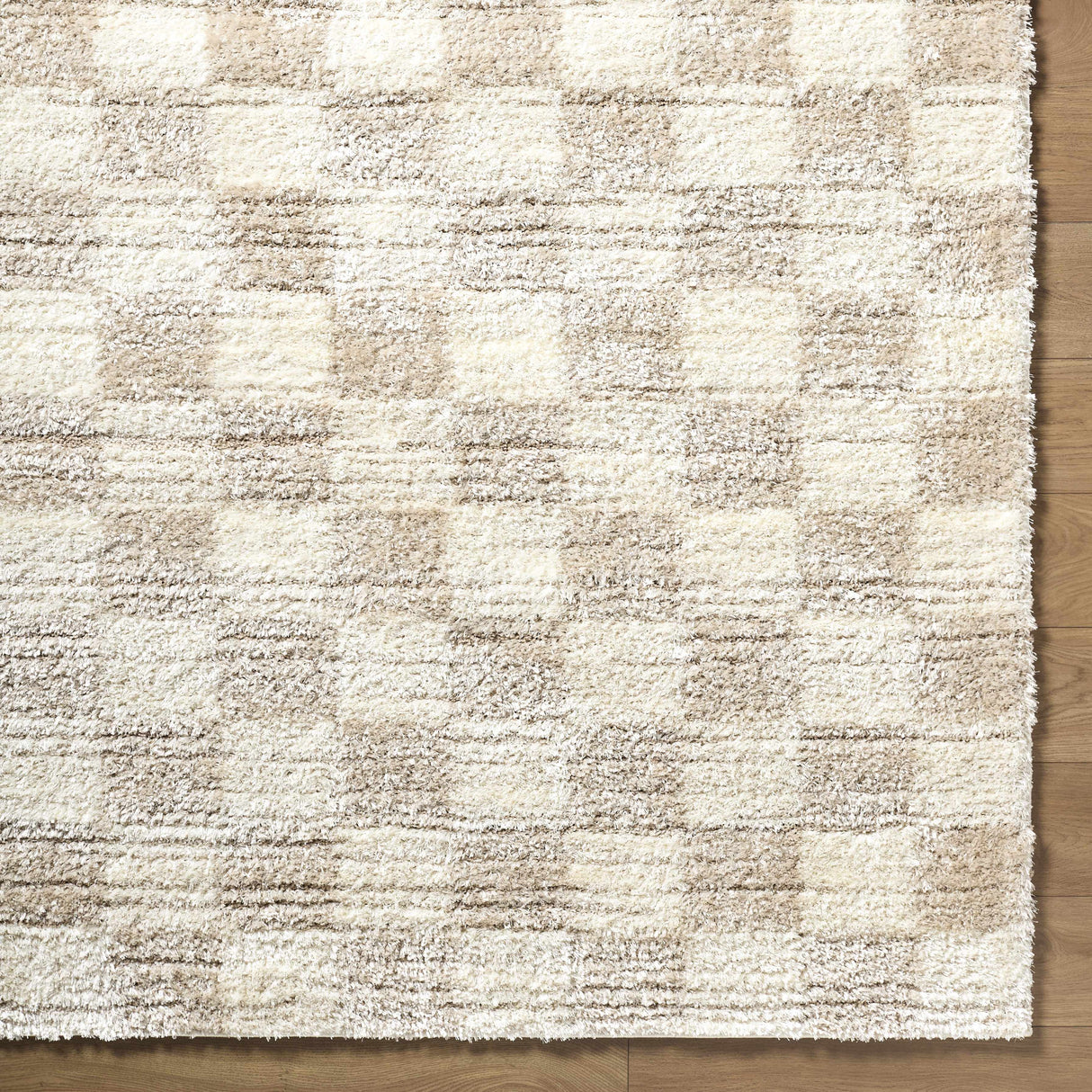 Belita Beige Luxe Shag Area Rug