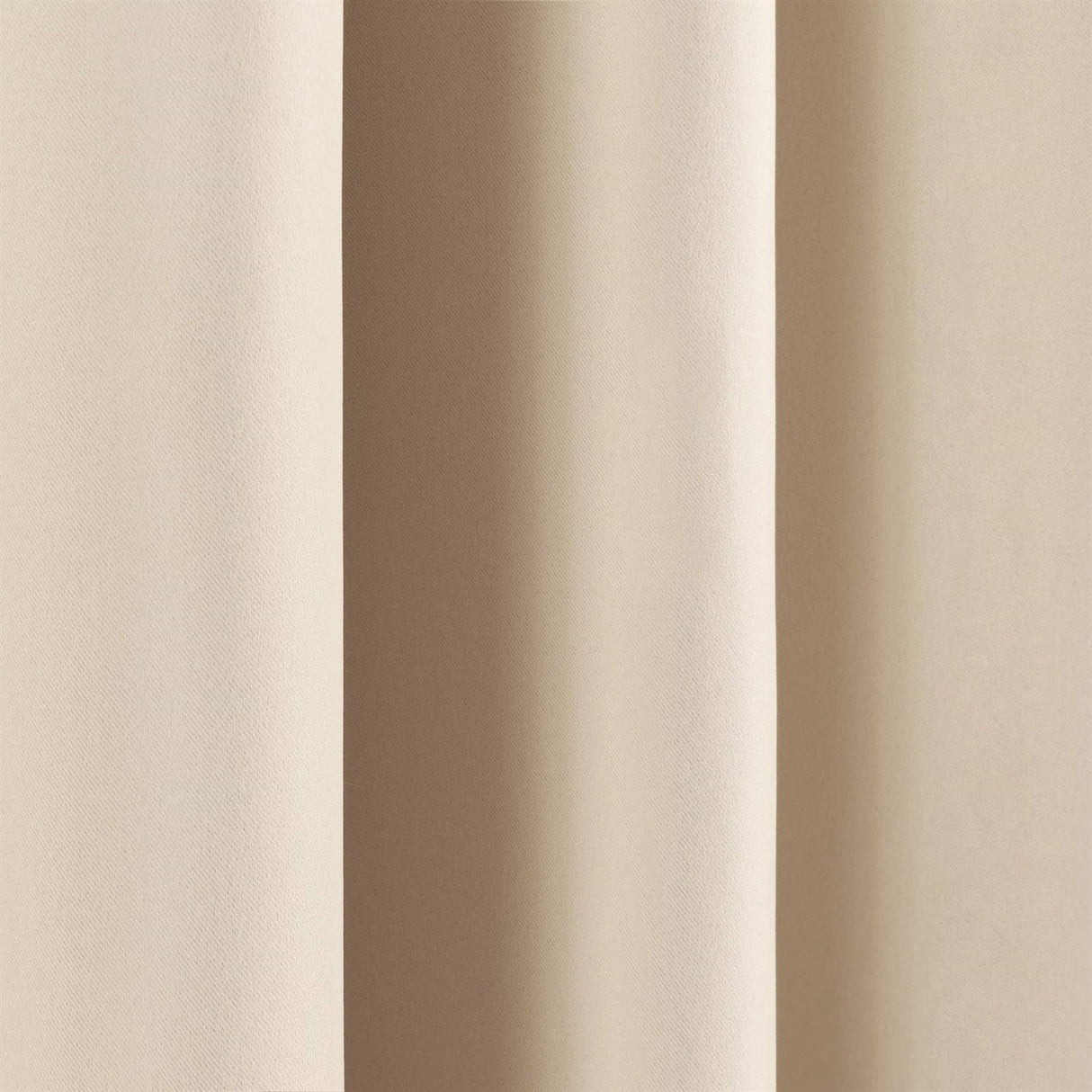 52 x 54 inch Solid Beige Cream Thermal Blackout Curtain Panels - Set of 2