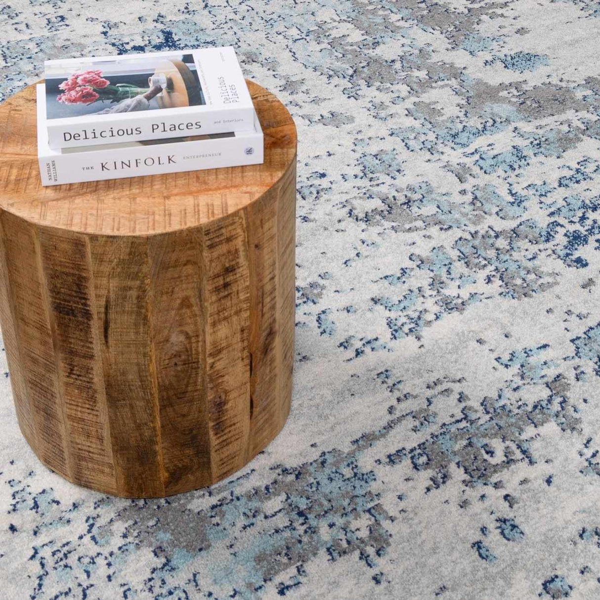 Beverly Abstract Blue Area Rug