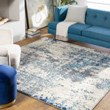 Beverly Abstract Blue Area Rug
