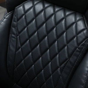 Black Big and Tall Diamond Stitching Executive Adjustable Height Office Chair