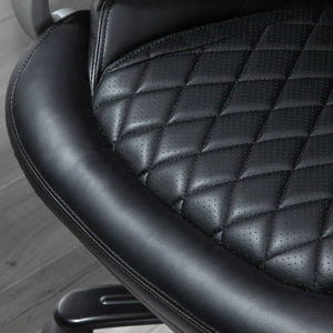 Black Big and Tall Diamond Stitching Executive Adjustable Height Office Chair
