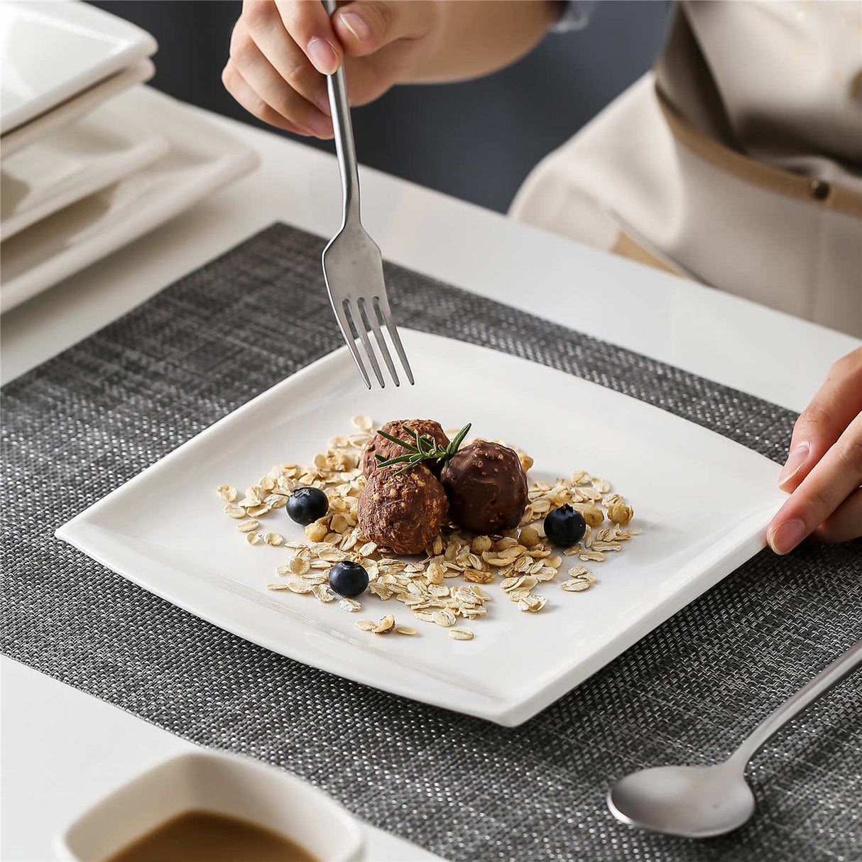 Blance Marble Grey 30 Piece Dinnerware Set