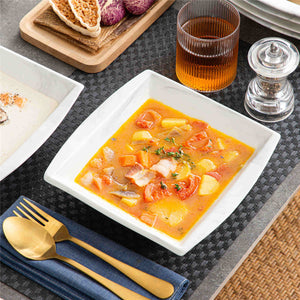 Blance Marble Grey Soup Plates Set of 6