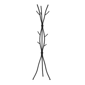 74-inch Freestanding Black Metal Coat Rack Entryway Hall Tree Umbrella Stand