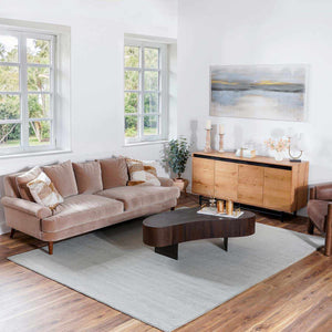 Brockton Solid Light Gray Wool Rug