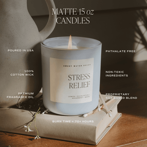 Forever and Always Soy Candle - Blue Matte Jar - 15 oz