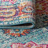 Blue Bohemian FLAIR Boho Vintage Medallion Runner Rug