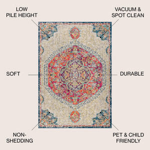 Bohemian Boho Vintage Medallion Area Rug