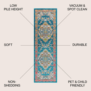 Bohemian FLAIR Boho Vintage Runner Rug