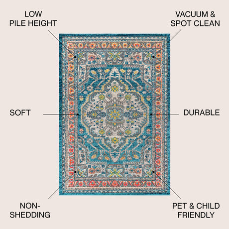 Bohemian FLAIR Boho Vintage Area Rug